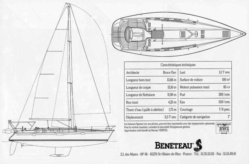 Voilier Beneteau Oceanis 440 1993 exterieur 18